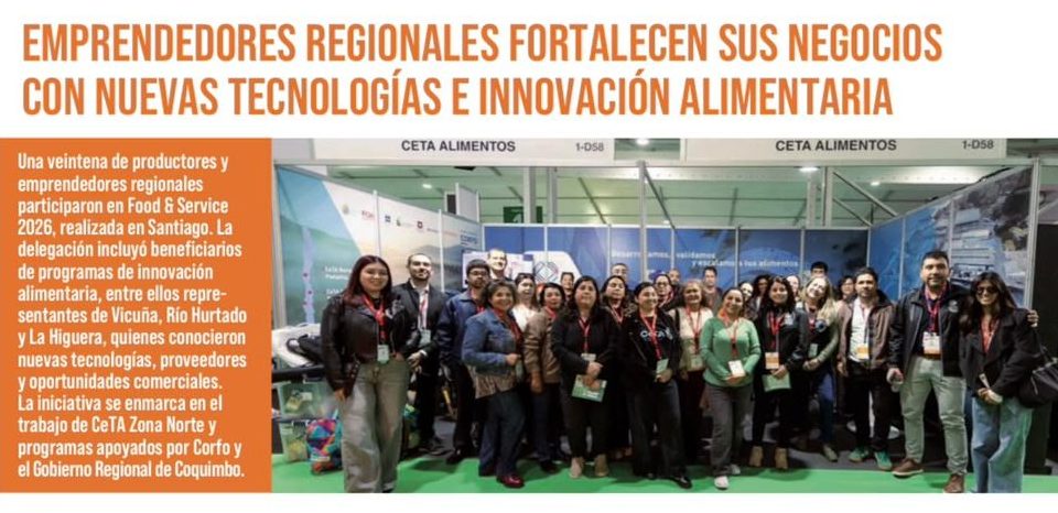 Diario El Día destaca participación de emprendedores de Coquimbo en Food & Service 2026